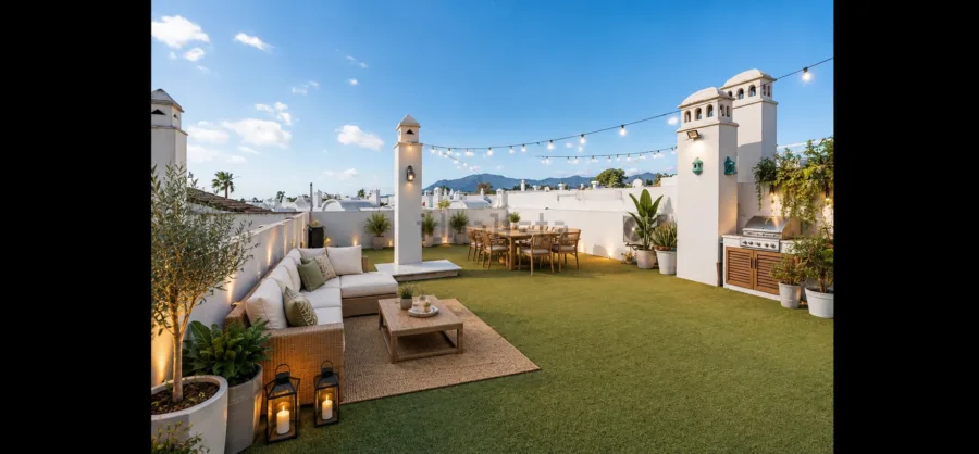 Top-Floor Apartment with expansive rooftop terrace & sea views in El Pilar, Estepona